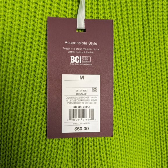 Victor Glemaud x Target neon green sweaterdress Medium - NWT - Picture 3 of 6
